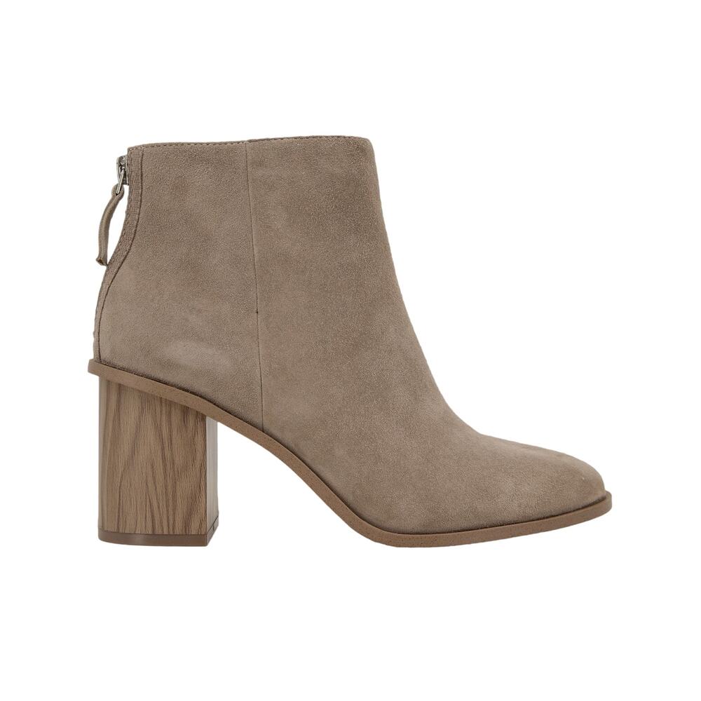 Splendid Magnolia Grey Beige Woodgrain Block Heel Bootie 6